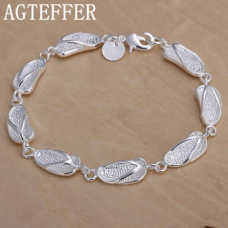 AGTEFFER Wholesale 925 Sterling Silver Unique Design Beautiful Fashion Women Silver Color Jewelry High Quality Bracelets
AGTEFFER Wholesale 925 Sterling Silver Unique Design Beautiful Fashion Women Silver Color Jewelry High Quality Bracelets