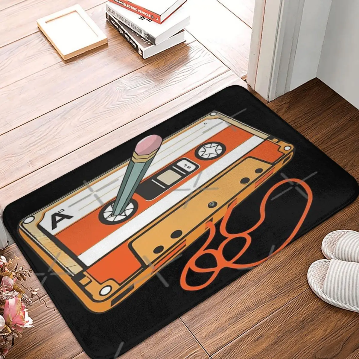 Ретро Винтажные коврики 80s 40x60 см с лентой и карандашом для аудиокассеты, коврики из полиэстера, милые Стильные повседневные коврики для прихожей
Ретро Винтажные коврики 80s 40x60 см с лентой и карандашом для аудиокассеты, коврики из полиэстера, милые Стильные повседневные коврики для прихожей