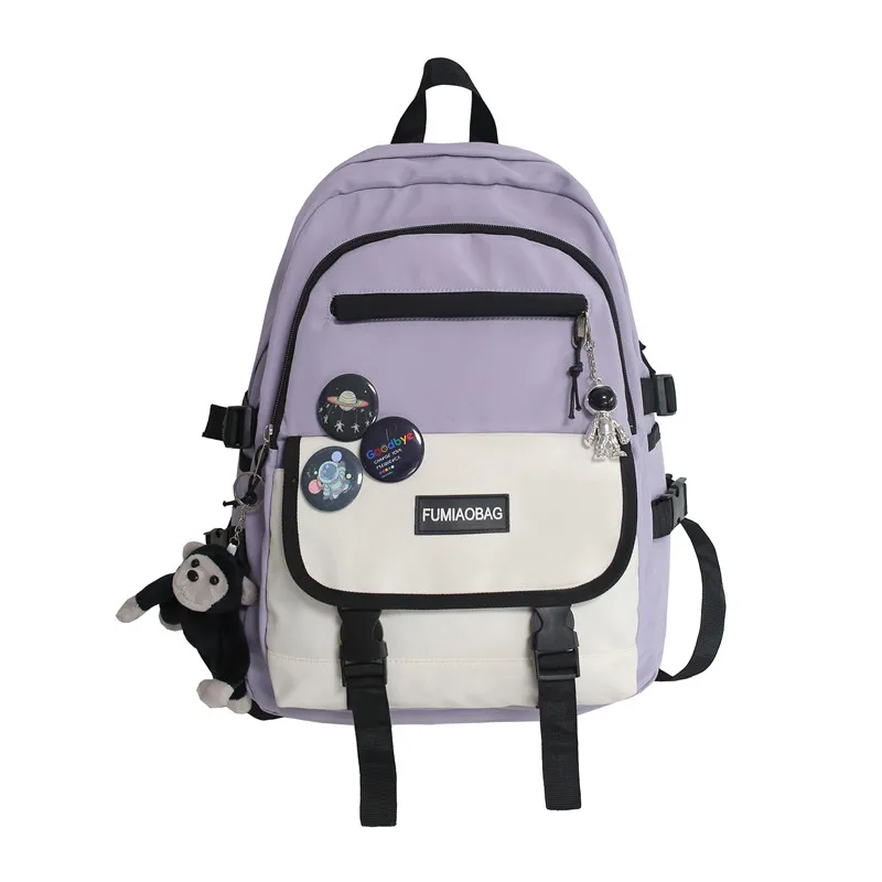 New Nylon Waterproof School Bag Student Large Capacity Schoolbag Fashionable Solid Color Backpack Mochilas Para Niñas Kawaii
New Nylon Waterproof School Bag Student Large Capacity Schoolbag Fashionable Solid Color Backpack Mochilas Para Niñas Kawaii