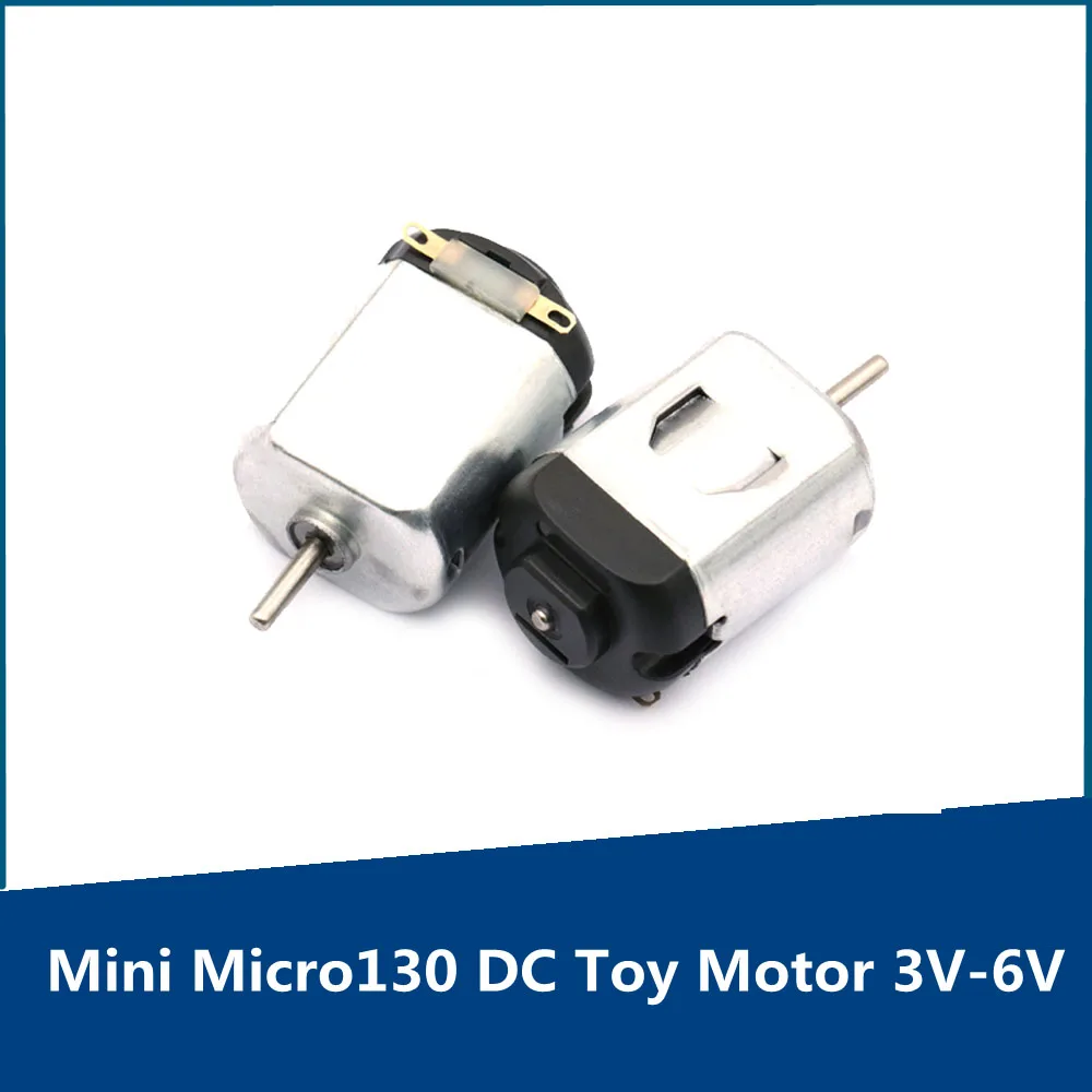Mini Micro130 DC Toy Motor 3V-6V Electric Motor Four-wheel Drive Smart Car Handmade DIY 2 pcs/lot
Mini Micro130 DC Toy Motor 3V-6V Electric Motor Four-wheel Drive Smart Car Handmade DIY 2 pcs/lot