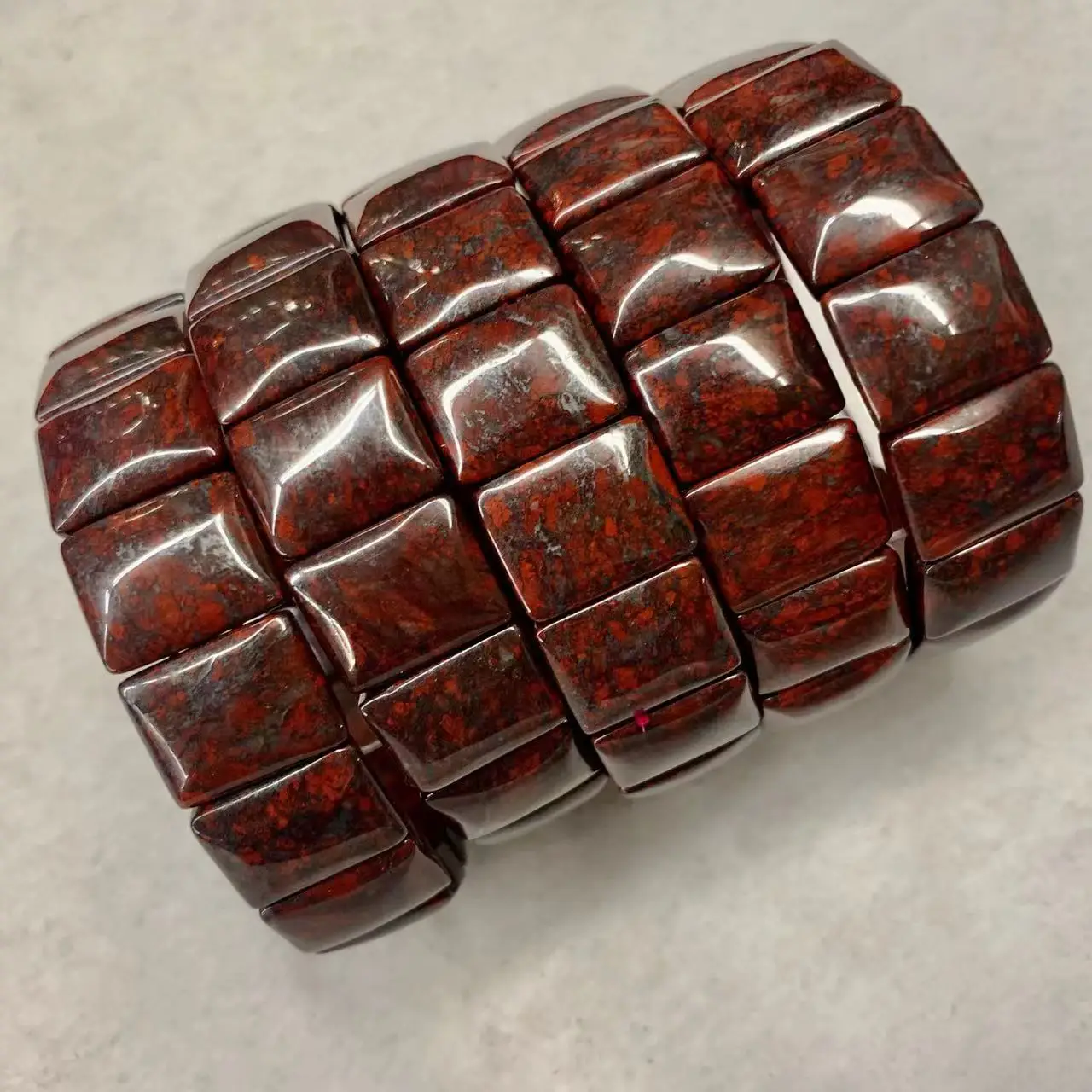 Natural Iddingsite / Brecciated Jasper Stone Beads Bracelet Natural Gemstone Jewelry Bangle For Woman For Gift Wholesale !
Natural Iddingsite / Brecciated Jasper Stone Beads Bracelet Natural Gemstone Jewelry Bangle For Woman For Gift Wholesale !