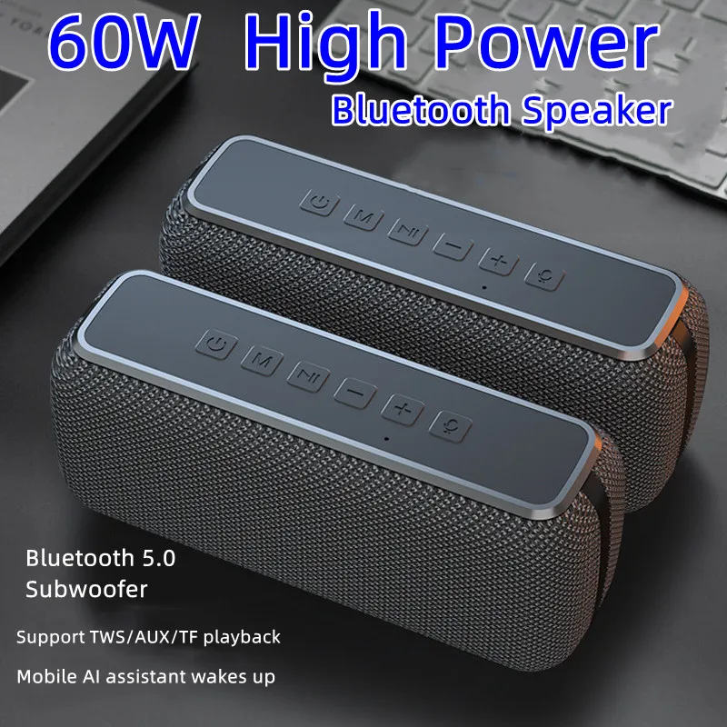 Портативная беспроводная Bluetooth-колонка, 60 Вт, сабвуфер для домашнего кинотеатра
Портативная беспроводная Bluetooth-колонка, 60 Вт, сабвуфер для домашнего кинотеатра