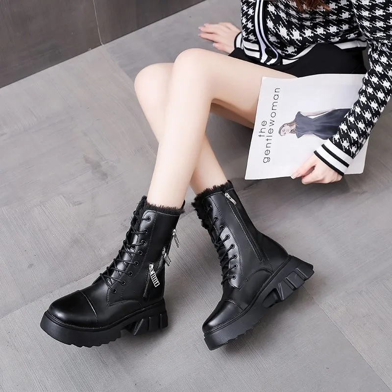 Зимние кожаные ботинки, женская мода, яркие белые ботинки на толстой подошве, готическая обувь в стиле панк, Botas Mujer
Зимние кожаные ботинки, женская мода, яркие белые ботинки на толстой подошве, готическая обувь в стиле панк, Botas Mujer