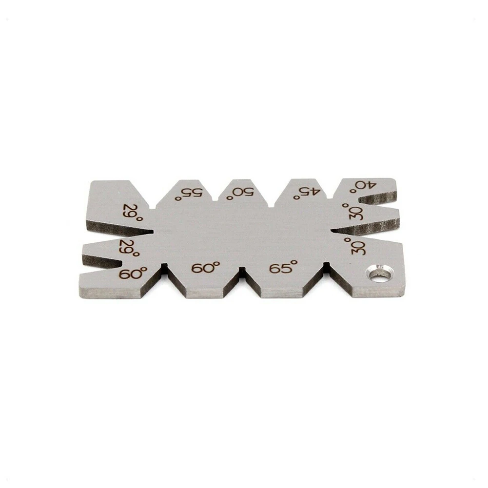 Cutting Threads Angle Gauge V Slots Stainless Iron 49x27x1.2mm 29/30/40/45/50/55/60/65° Template Turning Lathes
Cutting Threads Angle Gauge V Slots Stainless Iron 49x27x1.2mm 29/30/40/45/50/55/60/65° Template Turning Lathes