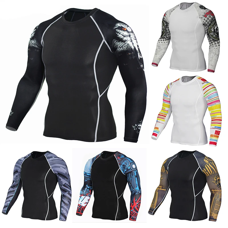 Men Compression Running TShirt Fitness Tight Long Sleeve Sport tshirt Training Jogging Shirts Gym Sportswear Quick Dry Rashguar
Men Compression Running TShirt Fitness Tight Long Sleeve Sport tshirt Training Jogging Shirts Gym Sportswear Quick Dry Rashguar