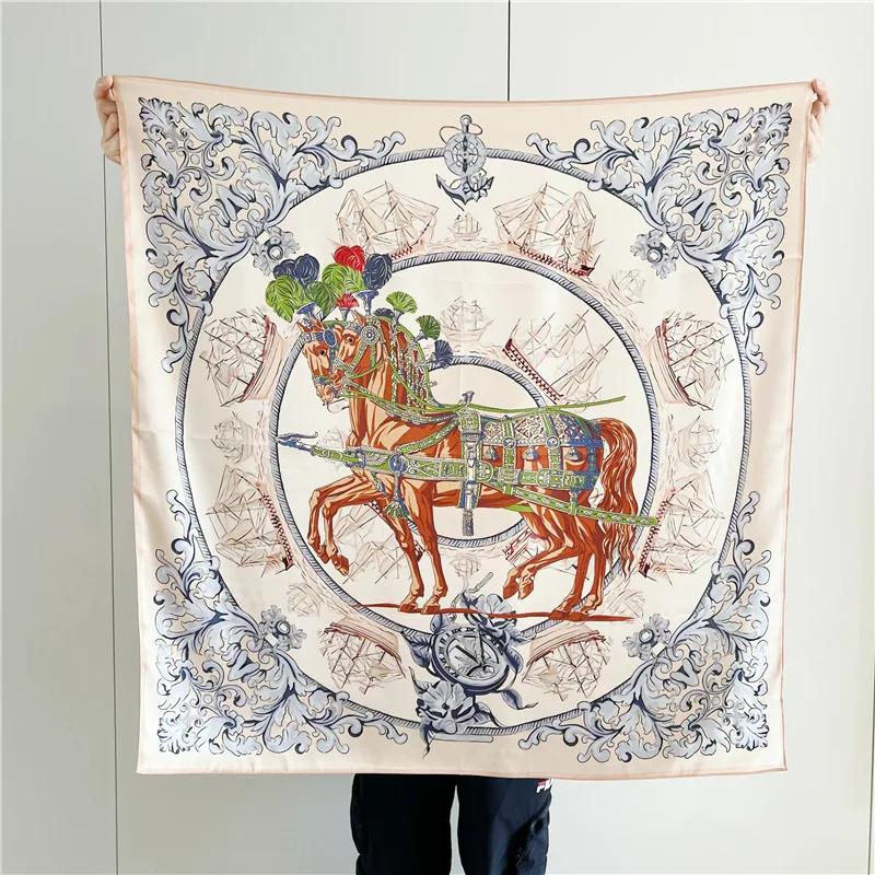 Luxury Horse Print Mulberry Silk Scarf 90 Twill Scarfs Bandanas Manual Designer Head Neck Shawls Handkerchief Decoration Foulard
Luxury Horse Print Mulberry Silk Scarf 90 Twill Scarfs Bandanas Manual Designer Head Neck Shawls Handkerchief Decoration Foulard