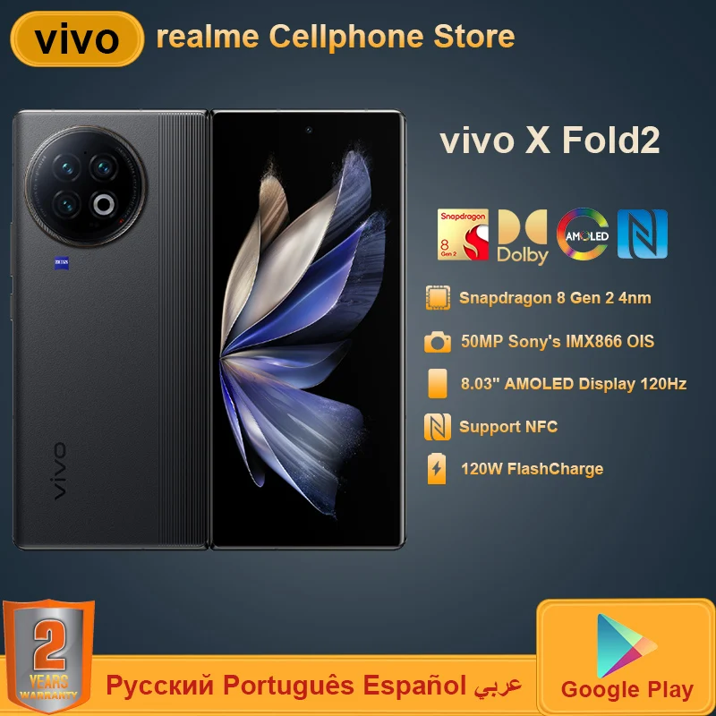Оригинальный смартфон vivo X Fold2, телефон с экраном 8,03 дюйма, Snapdragon 8Gen2, 120 дюйма, 2K, E6, AMOLED, Вт, зарядка 50 Вт, беспроводная связь, фотография 50 МП
Оригинальный смартфон vivo X Fold2, телефон с экраном 8,03 дюйма, Snapdragon 8Gen2, 120 дюйма, 2K, E6, AMOLED, Вт, зарядка 50 Вт, беспроводная связь, фотография 50 МП
