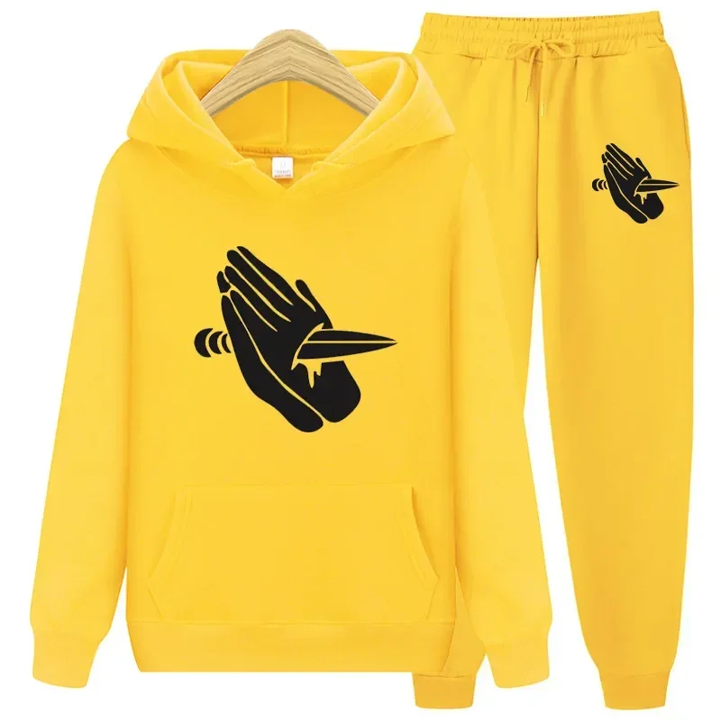 Puncture With Both Hands Men's Oversized Hoodie Sweater + Pants 2-Piece Set Men Casual Jogging Sportswear Suit Male Sportswear
Puncture With Both Hands Men's Oversized Hoodie Sweater + Pants 2-Piece Set Men Casual Jogging Sportswear Suit Male Sportswear