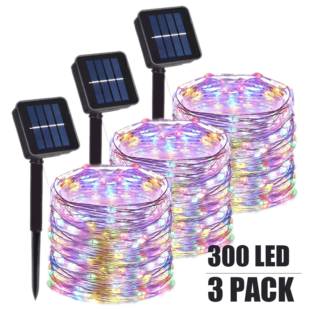 3Pack LED Solar Light String Outdoor Waterproof Christmas Garland Fairy Lights Party Garden Solar Lamp Decoration 12/22/32/42M
3Pack LED Solar Light String Outdoor Waterproof Christmas Garland Fairy Lights Party Garden Solar Lamp Decoration 12/22/32/42M