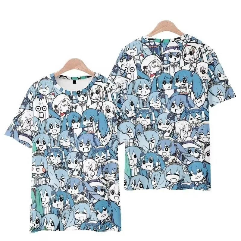 

Футболка и шорты Hatsune Miku с аниме периферийными шортами, повседневная одежда для мужчин и женщин, новый костюм, летний тренд, милый подарок на день рождения