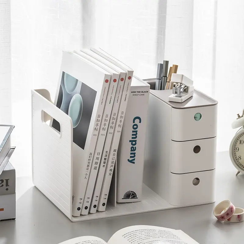 Book Holder Bookends with Two Drawers Students Desk Magazine File Holder Organizer Office Book Support Stand Rack
Book Holder Bookends with Two Drawers Students Desk Magazine File Holder Organizer Office Book Support Stand Rack