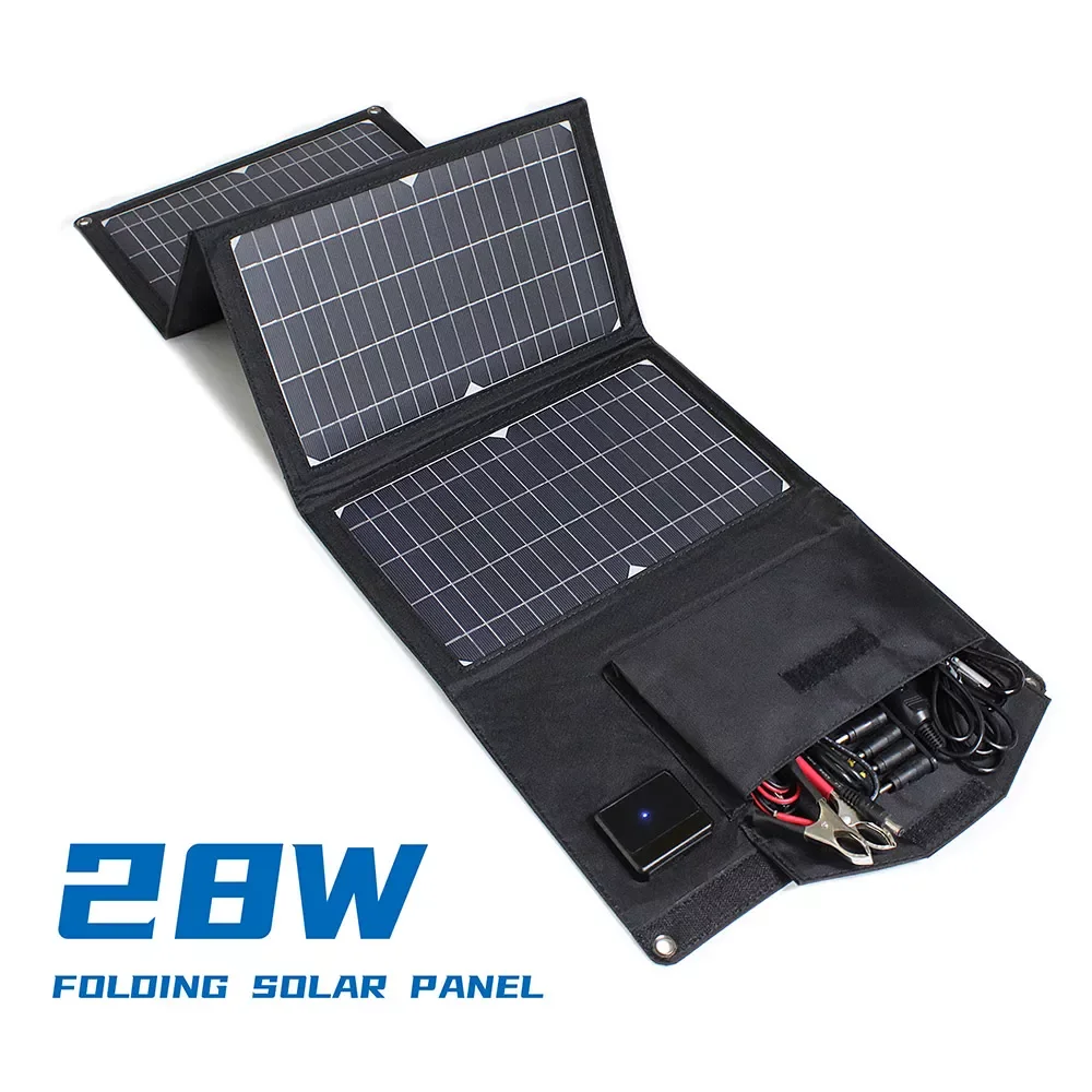 28w Foldable Solar Panel 18v Black Portable Solar Charger Outdoor Quick Charge Solar Panels for smartphone power bank
28w Foldable Solar Panel 18v Black Portable Solar Charger Outdoor Quick Charge Solar Panels for smartphone power bank