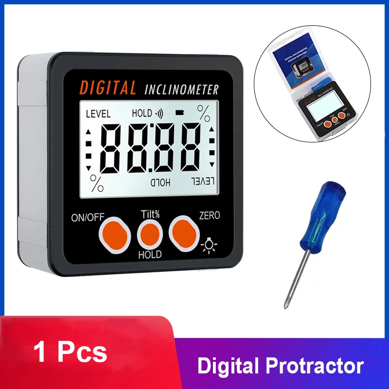 Black Waterproof Magnetic Digital Protractor Bevel Box Angle Meter Ruler Level Magnetic Base Digital Inclinometer With Backlight
Black Waterproof Magnetic Digital Protractor Bevel Box Angle Meter Ruler Level Magnetic Base Digital Inclinometer With Backlight