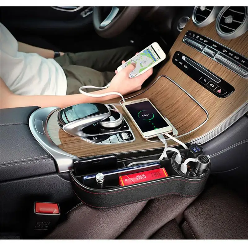 Dual USB Dual Cigarette Lighter Hole Car Seat Gap Organizer Storage Box And Charging Multi-function Car Storage Box
Dual USB Dual Cigarette Lighter Hole Car Seat Gap Organizer Storage Box And Charging Multi-function Car Storage Box