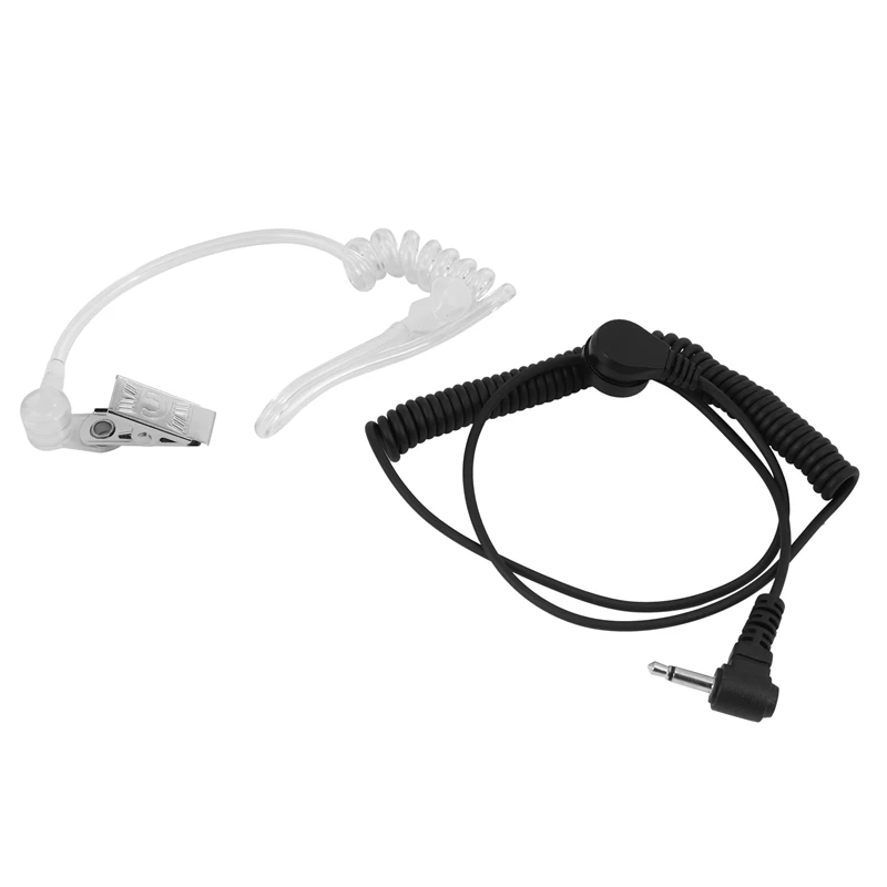

RHF 617-1N 3.5mm RECEIVER/LISTEN ONLY Surveillance Headset Earpiece with Clear Acoustic Coil Tube Earbud Audio Kit