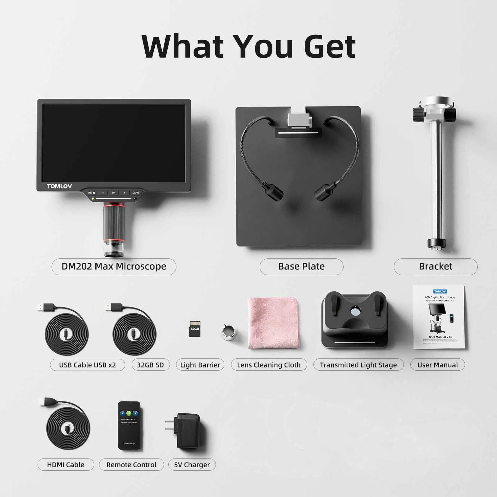 TOMLOV DM202 Max цифровой микроскоп
TOMLOV DM202 Max цифровой микроскоп