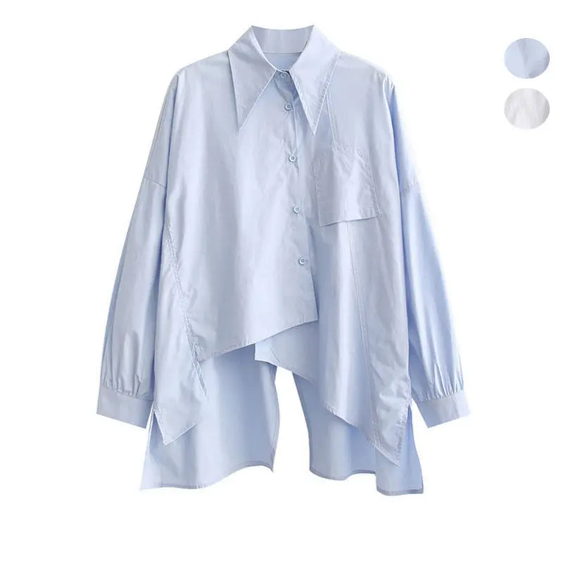 2022 Irregular Shirts Womens Original Design Long Sleeve Split Back Pocket Button Up Female Korean Style Loose Top Trend X60
2022 Irregular Shirts Womens Original Design Long Sleeve Split Back Pocket Button Up Female Korean Style Loose Top Trend X60