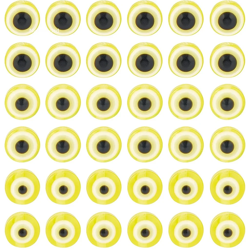 200 Pcs Evil Eye Resin Bead7.5mm Yellow Flat Round Spacer Loose Beads for DIY Jewelry Bracelet Necklace Making
200 Pcs Evil Eye Resin Bead7.5mm Yellow Flat Round Spacer Loose Beads for DIY Jewelry Bracelet Necklace Making