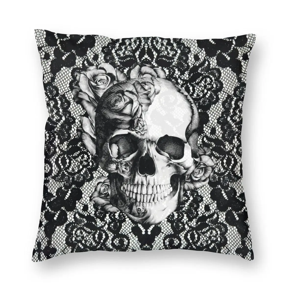 Gothic Lace Skull Pillowcase Printing Polyester Cushion Cover Gift Pillow Case Cover Chair Zipper 18"
Gothic Lace Skull Pillowcase Printing Polyester Cushion Cover Gift Pillow Case Cover Chair Zipper 18"