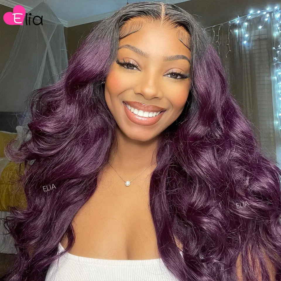 Elia Hair 13x6 Human Hair Lace Frontal Wig 1B Purple Body Wave Lace Front Wigs for Black Women 13x4 Brazilian Women's Wig 30"
Elia Hair 13x6 Human Hair Lace Frontal Wig 1B Purple Body Wave Lace Front Wigs for Black Women 13x4 Brazilian Women's Wig 30"