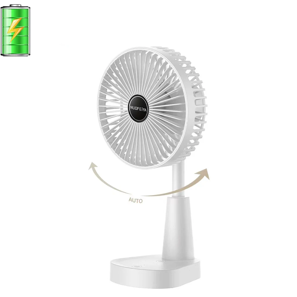 3-Speeds Rechargeable Mini Adjustable Automatic Swing Air Flow Desktop Fan Table Fan 9W 1200mAh HH-196 White
3-Speeds Rechargeable Mini Adjustable Automatic Swing Air Flow Desktop Fan Table Fan 9W 1200mAh HH-196 White