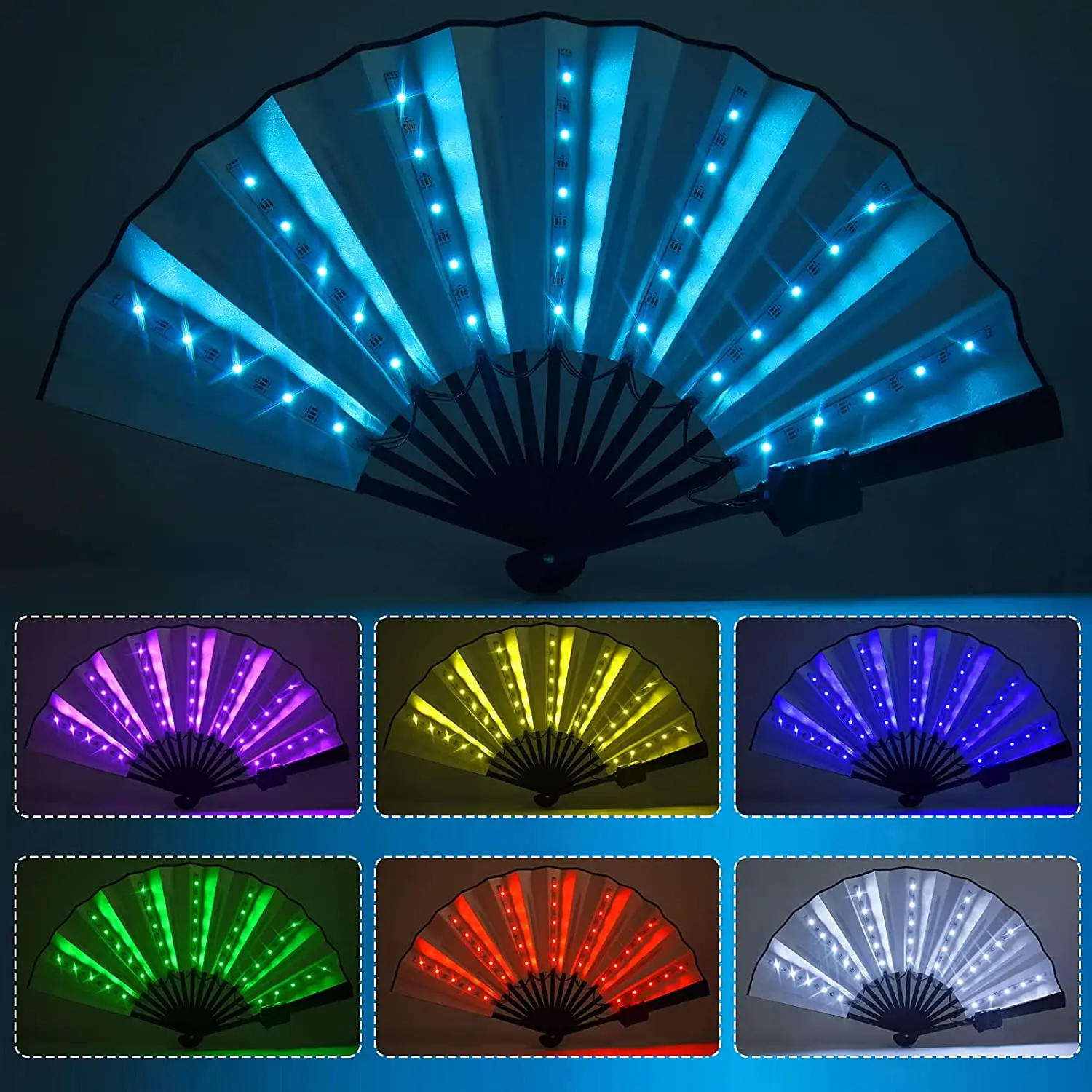 10inch LED Folding Hand Fan Portable Glowing Fans Stage Performance Show Light Up Fan Birthday Bar Party Decor Fluorescent Props
10inch LED Folding Hand Fan Portable Glowing Fans Stage Performance Show Light Up Fan Birthday Bar Party Decor Fluorescent Props