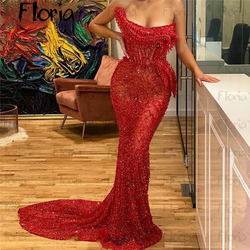 Customized Shiny Mermaid Evening Dress Off Shoulder Luxury Beading Tassel Wedding Party Gowns Arabic вечернее платье Robes De
Customized Shiny Mermaid Evening Dress Off Shoulder Luxury Beading Tassel Wedding Party Gowns Arabic вечернее платье Robes De