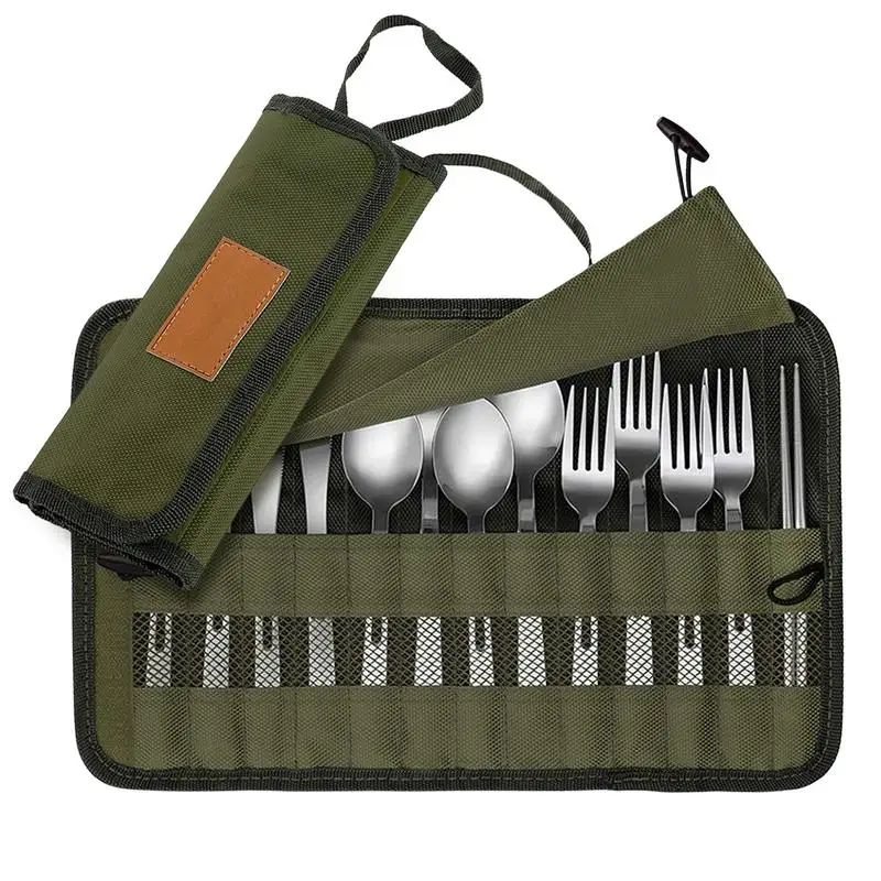 Outdoor Camping Cutlery Storage Bag Portable Roll-up Bag Cutlery Storage Fork Spoon Chopsticks Tank Proof
Outdoor Camping Cutlery Storage Bag Portable Roll-up Bag Cutlery Storage Fork Spoon Chopsticks Tank Proof
