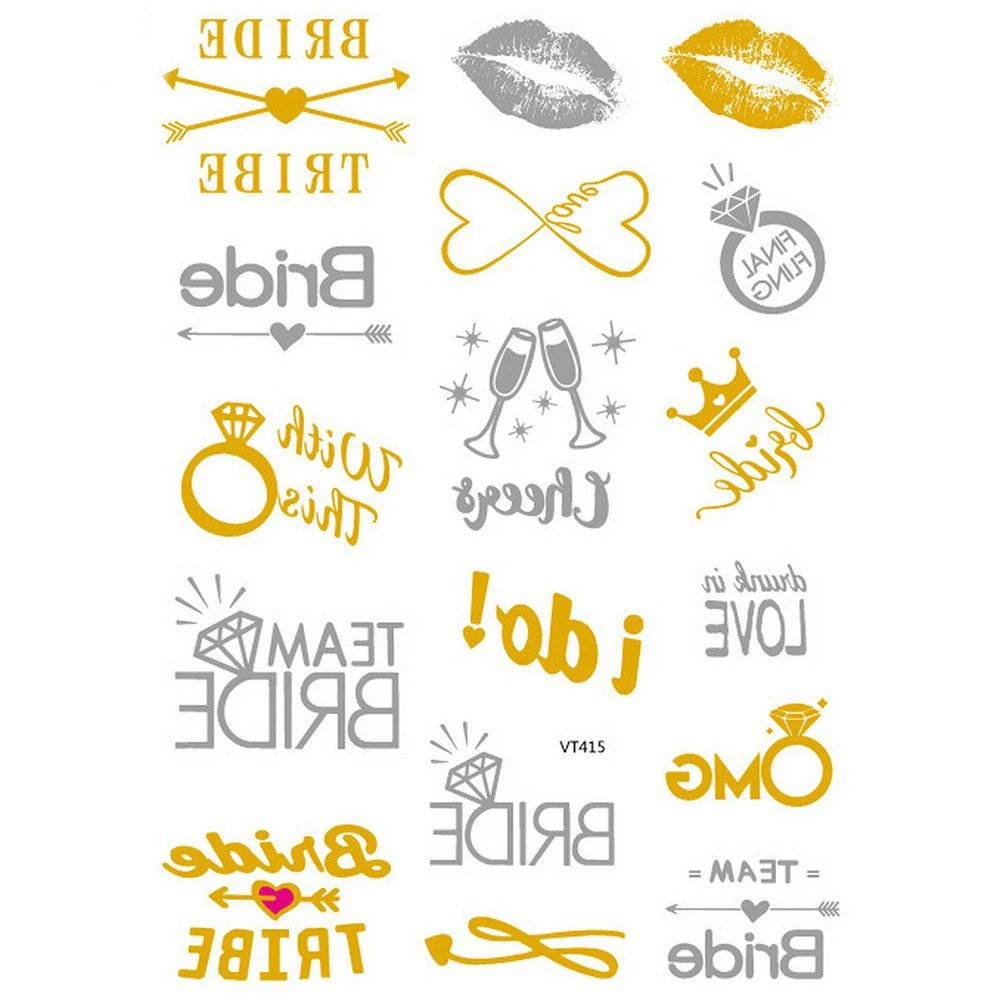 Bachelor Party Tattoo Stickers Gold and Silver Tattoo Stickers Bachelor Party Golden Bride Tattoo Stickers
Bachelor Party Tattoo Stickers Gold and Silver Tattoo Stickers Bachelor Party Golden Bride Tattoo Stickers