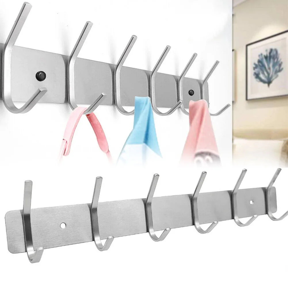 1pc Coat Hook Wall Coat Rail 304 Stainless Steel Hook With 3/4/5/6/7 Hooks For Home Bathroom Kitchen Entryway
1pc Coat Hook Wall Coat Rail 304 Stainless Steel Hook With 3/4/5/6/7 Hooks For Home Bathroom Kitchen Entryway