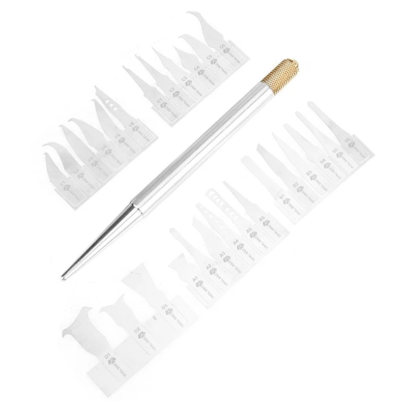 BGA Chip CPU Disassembly and Repair Thin Air Blade Mobile Phone Repair Tool Kit 27 Blade 1 Handle
BGA Chip CPU Disassembly and Repair Thin Air Blade Mobile Phone Repair Tool Kit 27 Blade 1 Handle