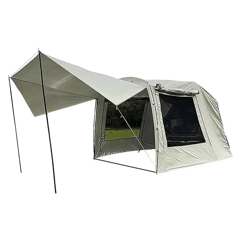 

Автомобильный тент, Солнцезащитный укрытие для кемпинга, внедорожника, задняя палатка с большим затеняющим пространством для 5-6 человек, легкий и компактный с практичной сумкой для хранения