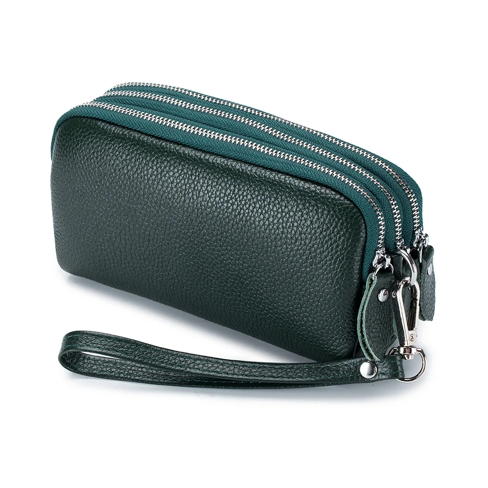 

2023 Fashion Long Wallet High Quality Genuine Leather Clutch Walllet Phone Pocket Casual Organizer Clutches Rfid Purse Phone Bag