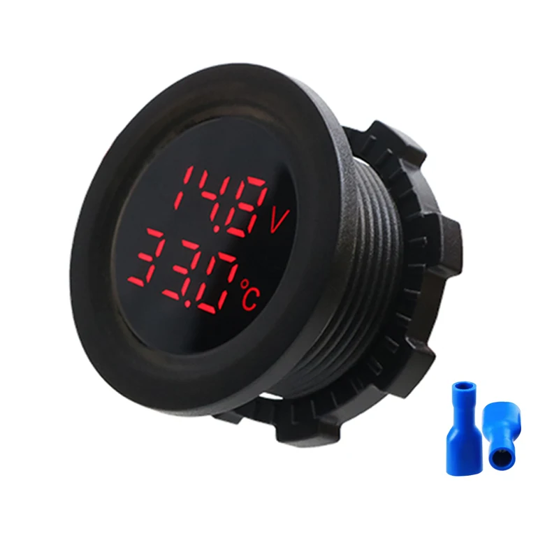 12-24V Car Round Temperature Voltmeter Auto Voltage Test Display Digital Measurement for Car Motorcycle Boat Yacht Instrument
12-24V Car Round Temperature Voltmeter Auto Voltage Test Display Digital Measurement for Car Motorcycle Boat Yacht Instrument