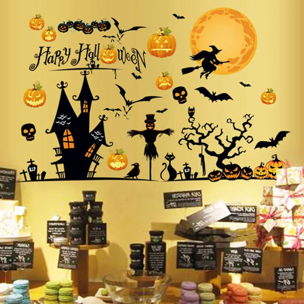 1Set Removable Halloween Ghost Pumpkin Witch Spider Web Window Stickers Holloween Party Decorations for Home Room Wall Stickers
1Set Removable Halloween Ghost Pumpkin Witch Spider Web Window Stickers Holloween Party Decorations for Home Room Wall Stickers