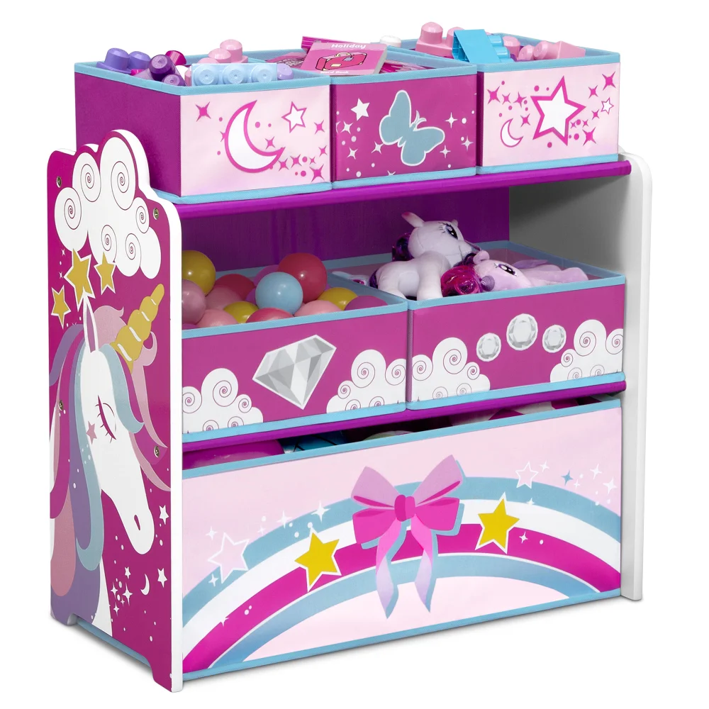 

Delta Kids Unicorn Design & Store, 6 фотоэлементов, сертифицированный Золотой органайзер для хранения Greenguard