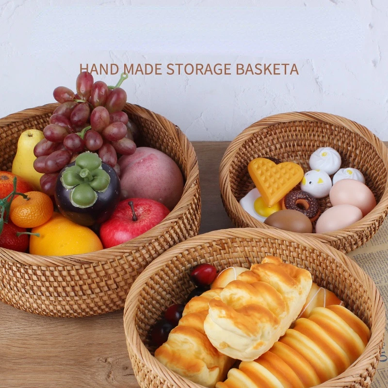 Поднос для хранения ручной работы из искусственного ротанга, круглая корзина для хлеба, фруктов, еды, завтрака, пикника, семейная корзина
Поднос для хранения ручной работы из искусственного ротанга, круглая корзина для хлеба, фруктов, еды, завтрака, пикника, семейная корзина