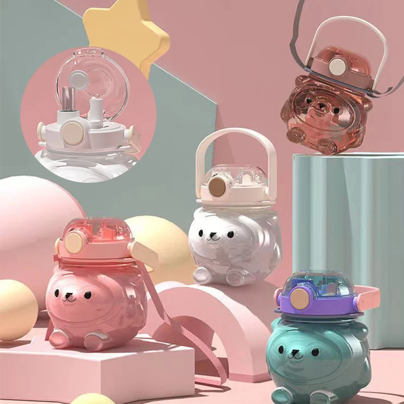 Travel Cute Bear Mug Portable Sport Drink Cup Wholesale Children Tumbler With Straw 1L Water Bottle For Girl Free Shipping Items
Travel Cute Bear Mug Portable Sport Drink Cup Wholesale Children Tumbler With Straw 1L Water Bottle For Girl Free Shipping Items