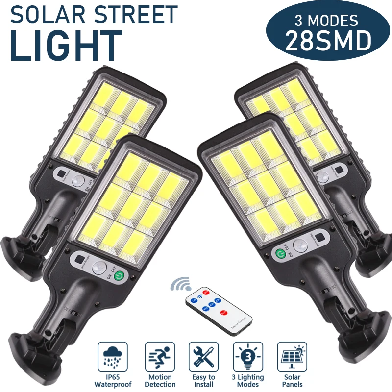 4PCs Solar Street Lights Outdoor Solar Lamp 3 Light Mode Waterproof Motion Sensor Security Lighting for Garden Patio Path Yard
4PCs Solar Street Lights Outdoor Solar Lamp 3 Light Mode Waterproof Motion Sensor Security Lighting for Garden Patio Path Yard