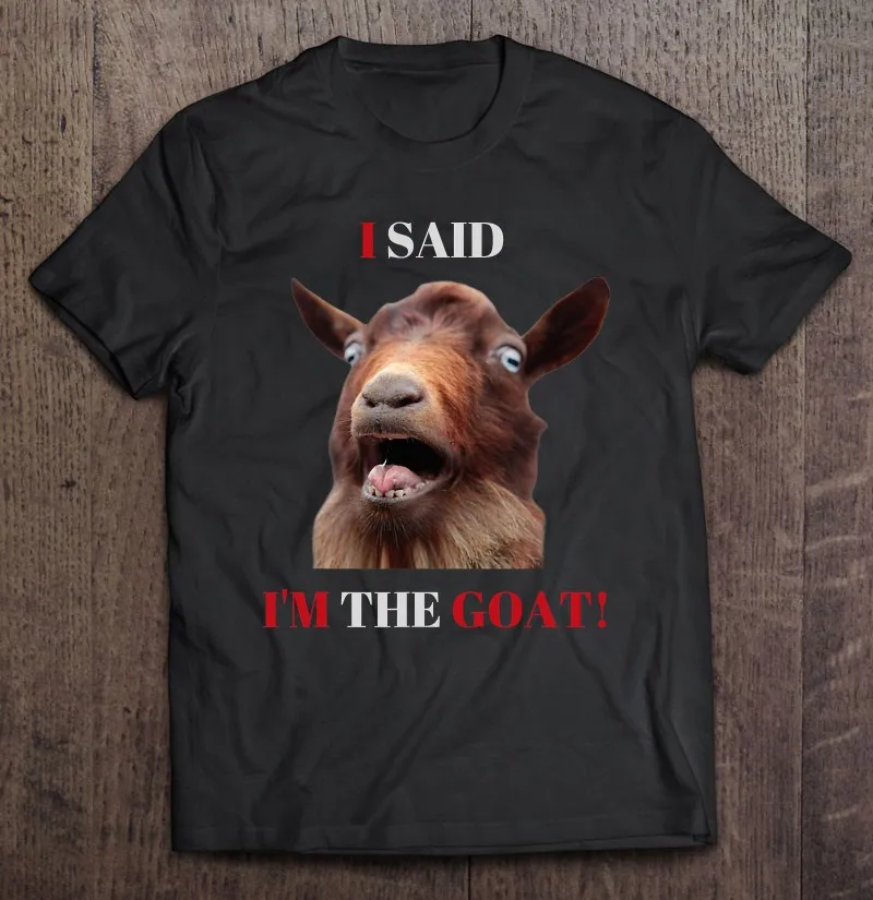 Смешная футболка Im The Goat G O A для мужчин, кавайная Мужская хлопковая футболка, Мужская футболка большого размера, Спортивная женская мужская ...
Смешная футболка Im The Goat G O A для мужчин, кавайная Мужская хлопковая футболка, Мужская футболка большого размера, Спортивная женская мужская ...