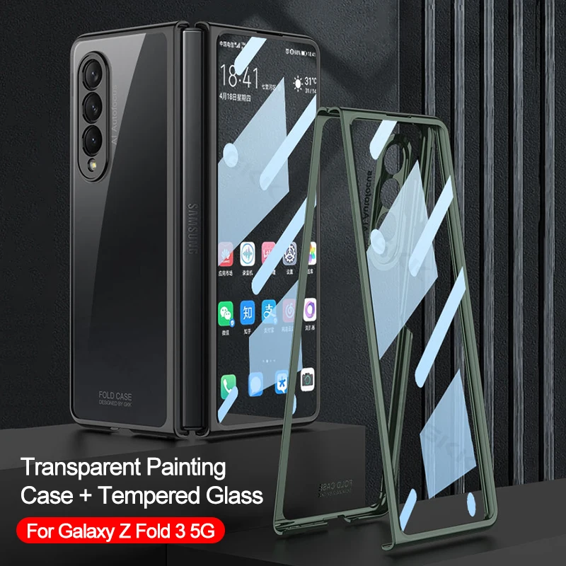 GKK Original Plating Transparent Case For Samsung Galaxy Z Fold 3 5G Case With Outer Screen Film Hard Cover For Samsung Z Fold 3
GKK Original Plating Transparent Case For Samsung Galaxy Z Fold 3 5G Case With Outer Screen Film Hard Cover For Samsung Z Fold 3