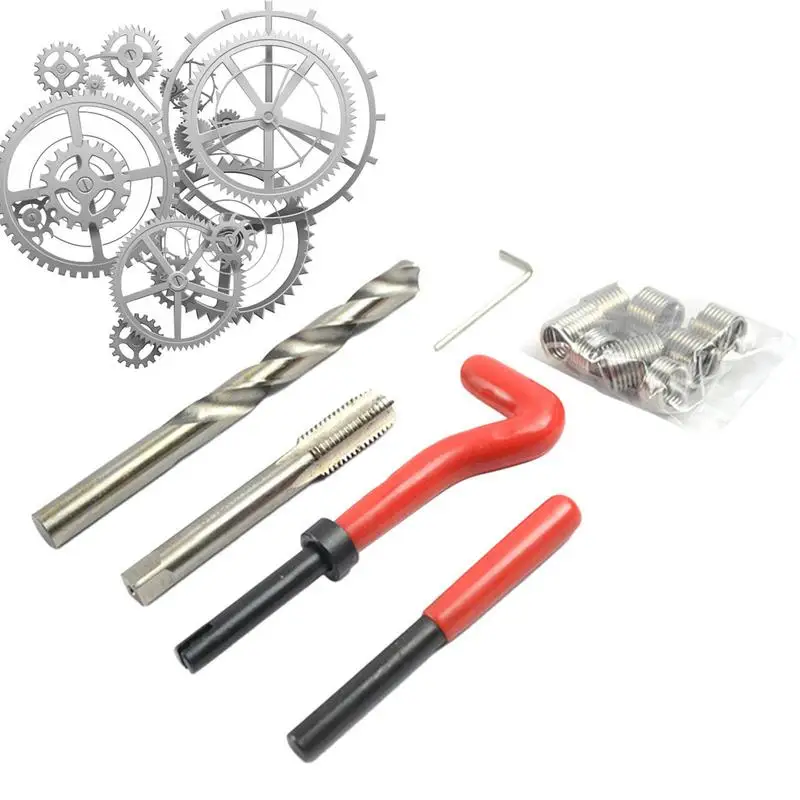 Thread Repair Kit HSS Drill Bits Taps Threaded Inserts Installation Tool Portable HSS Drill Repair Kit M5 M6 M8 M10 M12
Thread Repair Kit HSS Drill Bits Taps Threaded Inserts Installation Tool Portable HSS Drill Repair Kit M5 M6 M8 M10 M12