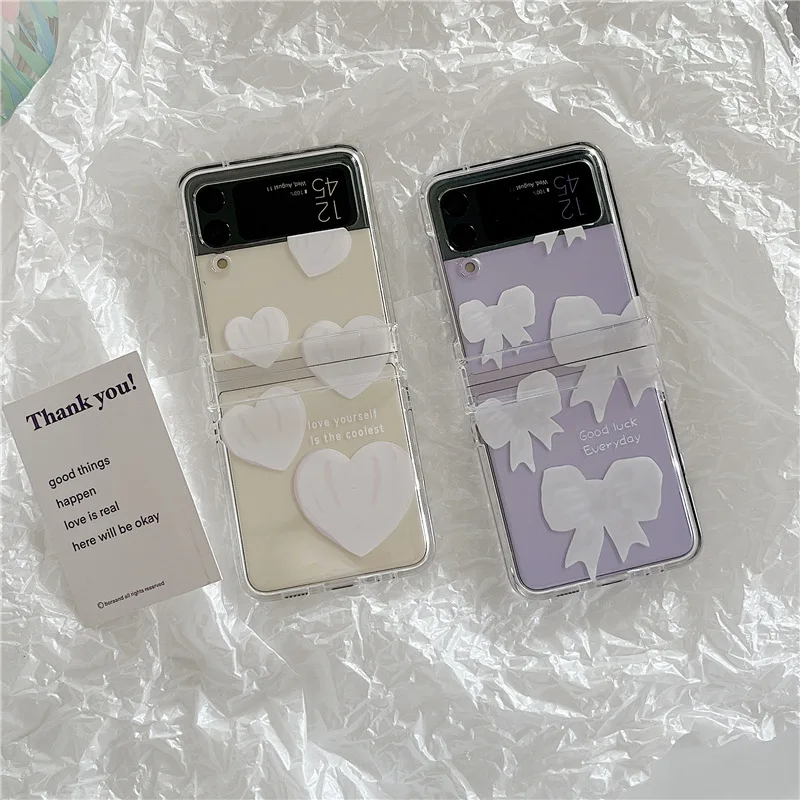Fashion Korean Hearts Bowknot Phone Case for Samsung Galaxy Z Flip 3 Z Flip 4 Hard PC Back Cover for ZFlip3 ZFlip4 Case Shell
Fashion Korean Hearts Bowknot Phone Case for Samsung Galaxy Z Flip 3 Z Flip 4 Hard PC Back Cover for ZFlip3 ZFlip4 Case Shell