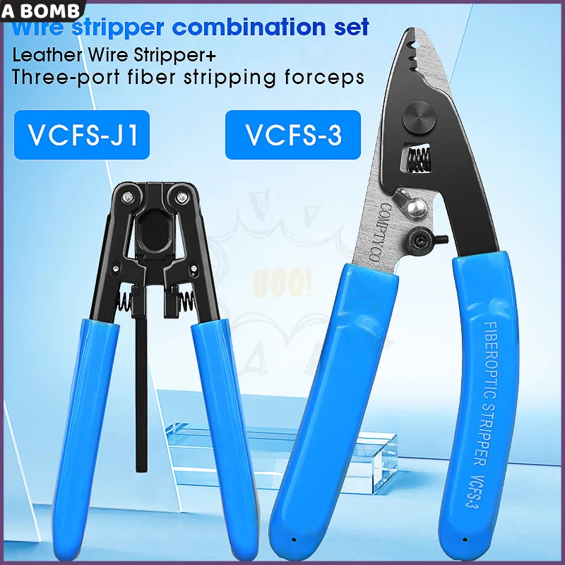 Free Shipping 2PCS Fiber Optic Tool Kit VCFS-3 Two/Three-Port Fiber Optical Stripper And 3mm×2mm Wire Stripper
Free Shipping 2PCS Fiber Optic Tool Kit VCFS-3 Two/Three-Port Fiber Optical Stripper And 3mm×2mm Wire Stripper