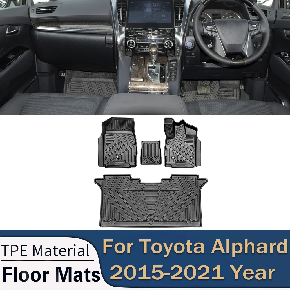 Автомобильные коврики для Toyota Alphard AH30 2015-2021 RHD, коврики для пола в любую погоду, коврики без запаха, водонепроницаемые аксессуары для салона
Автомобильные коврики для Toyota Alphard AH30 2015-2021 RHD, коврики для пола в любую погоду, коврики без запаха, водонепроницаемые аксессуары для салона