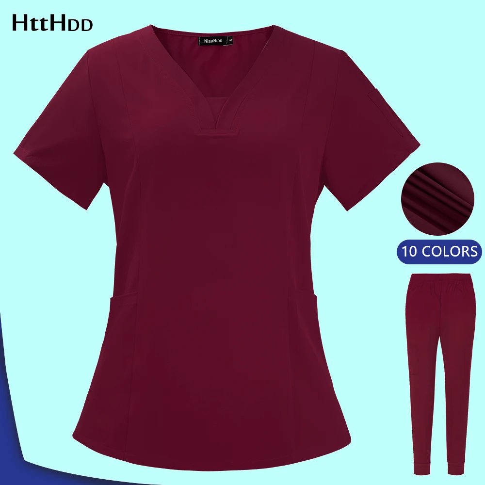 Veterinary Beauty Institution Nursing Scrub Uniform Clinical Women Female Clinic Nurse Slim Doctor Overalls Dental Exam Work Set
Veterinary Beauty Institution Nursing Scrub Uniform Clinical Women Female Clinic Nurse Slim Doctor Overalls Dental Exam Work Set