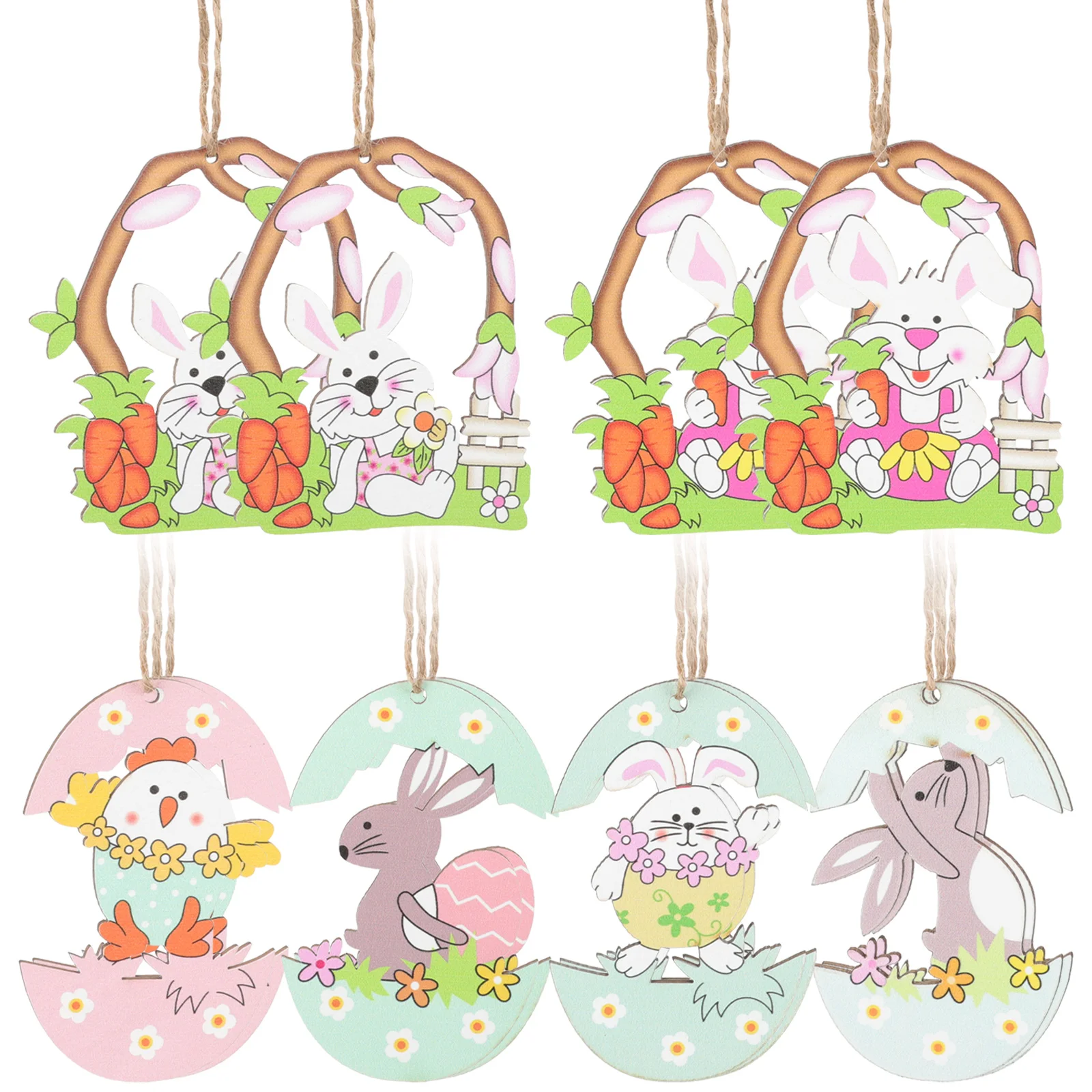 12pcs Wooden Rabbit Wood Hanging Ornaments Rabbit Chicken Shaped Wood Hanging Decorations
12pcs Wooden Rabbit Wood Hanging Ornaments Rabbit Chicken Shaped Wood Hanging Decorations