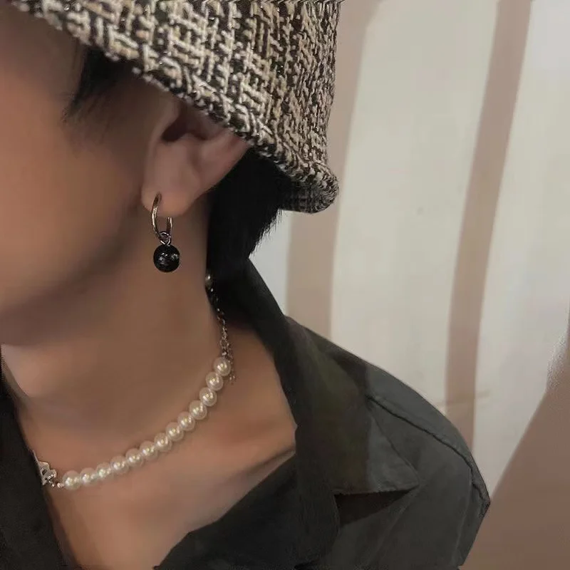 Punk Stainless Steel Obsidian Hoops Earrings for Women Men Cool Classic Gothic Circle Round Earrings Hip Hop Party Jewelry Gifts
Punk Stainless Steel Obsidian Hoops Earrings for Women Men Cool Classic Gothic Circle Round Earrings Hip Hop Party Jewelry Gifts