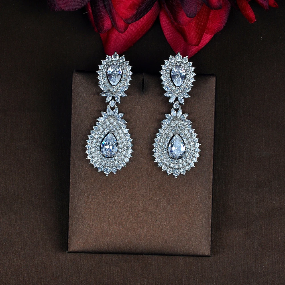 Fashion New Red Cubic Zirconia Long Drop Earring Brincos For Women Jewelry Elegant Earrings Party Gifts Wholesale E-856
Fashion New Red Cubic Zirconia Long Drop Earring Brincos For Women Jewelry Elegant Earrings Party Gifts Wholesale E-856