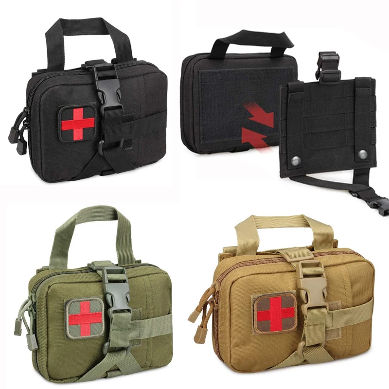 

Quick Release First Aid Pouch Patch Bag Molle Amphibious Tactical Medical Kit EMT Emergency EDC Rip-Away Survival IFAK Hunting